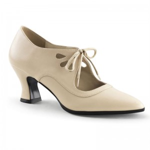 Beige Pleaser Victorian-03 Women's Pumps | AUSTRALIA KIZDJ