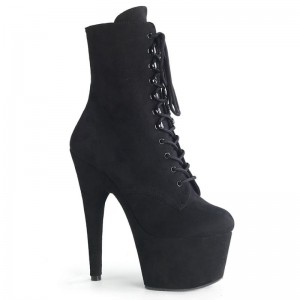 Black Pleaser Adore-1020FS Faux Suede Women's Heels Boots | AUSTRALIA SQZAC