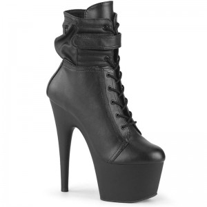 Black Pleaser Adore-1020POUCH Vegan Leather Women's Heels Boots | AUSTRALIA QARSF