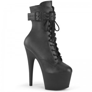 Black Pleaser Adore-1020STR Vegan Leather Women's Heels Boots | AU SAFOJEL