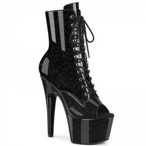 Black Pleaser Adore-1021GP Glitter Women's Heels Boots | AU ZPSBLAW