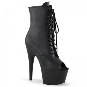 Black Pleaser Adore-1021 Vegan Leather Women's Heels Boots | AUSTRALIA XJLNU