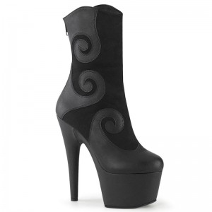 Black Pleaser Adore-1034 Faux Suede Women's Heels Boots | AU PTJLEFK