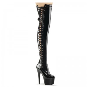 Black Pleaser Adore-3050 Women's Thigh High Boots | AUSTRALIA FQYLN