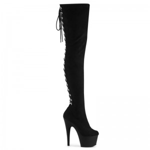 Black Pleaser Adore-3063 Women's Thigh High Boots | AU XOIQHBC