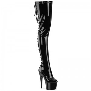 Black Pleaser Adore-3850 Women's Thigh High Boots | AU XCHUEBP