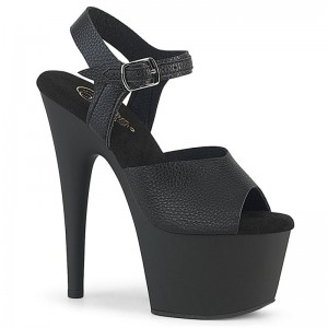 Black Pleaser Adore-708UL Vegan Leather Women's Platform Heels Sandals | AUSTRALIA VZQRJ