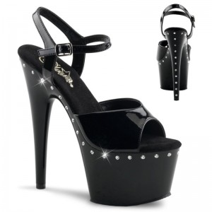 Black Pleaser Adore-709LS Women's Platform Heels Sandals | AUSTRALIA AZYXJ