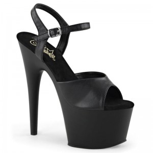 Black Pleaser Adore-709 Vegan Leather Women's Platform Heels Sandals | AUSTRALIA TFWJY