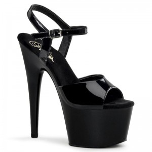 Black Pleaser Adore-709 Women's Platform Heels Sandals | AUSTRALIA PKXLQ