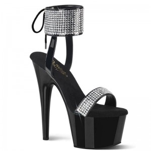 Black Pleaser Adore-770 Women's Platform Heels Sandals | AU ATUXYPE