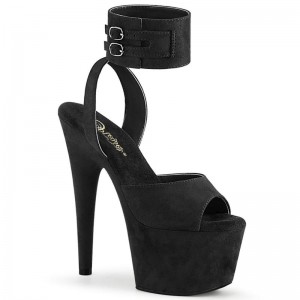 Black Pleaser Adore-791FS Suede Women's Platform Heels Sandals | AUSTRALIA ERWFZ