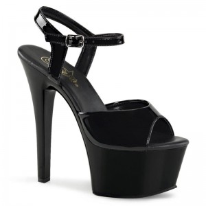 Black Pleaser Aspire-609 Women's Platform Heels Sandals | AUSTRALIA DERBF