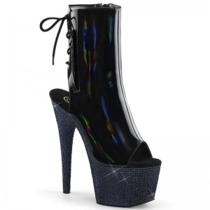 Black Pleaser Bejeweled-1018DM-7 Women's Heels Boots | AU WGLNUTQ