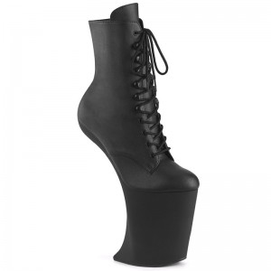 Black Pleaser Bewitched-1020 Faux Leather Women's Heels Boots | AU OXCYWTS