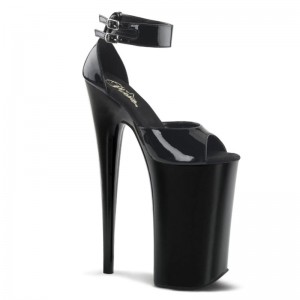 Black Pleaser Beyond-089 Women's Platform Heels Sandals | AU XFHZVON