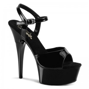 Black Pleaser Captiva-609 Women's Platform Heels Sandals | AU LRXAJBK