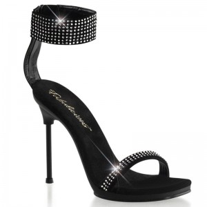 Black Pleaser Chic-40 Women's Heels Sandals | AUSTRALIA YWNCX