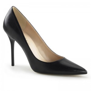 Black Pleaser Classique-20 Vegan Leather Women's Pumps | AU MNZVOQI