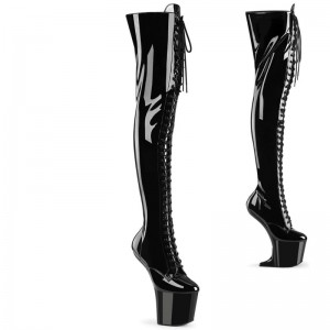 Black Pleaser Craze-3023 Women's Thigh High Boots | AU MCQFSJI