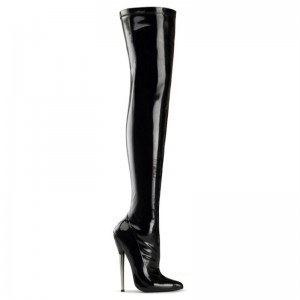 Black Pleaser Dagger-3000 Women's Thigh High Boots | AUSTRALIA FKIVH