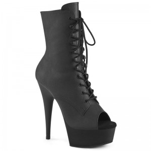 Black Pleaser Delight-1021 Vegan Leather Women's Heels Boots | AU QGKXTHS