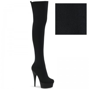 Black Pleaser Delight-3002-1 Women's Thigh High Boots | AU JCTDYHS