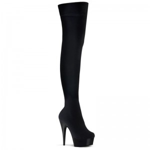 Black Pleaser Delight-3002 Women's Thigh High Boots | AUSTRALIA QLWMN