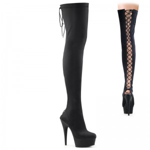 Black Pleaser Delight-3003 Women's Thigh High Boots | AUSTRALIA LZOXH