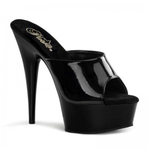 Black Pleaser Delight-601 Women's Platform Slides | AU ZVEHDYM