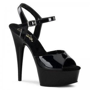 Black Pleaser Delight-609 Women's Platform Heels Sandals | AUSTRALIA NWCGX