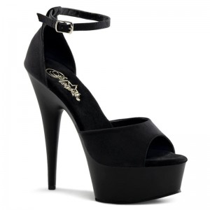 Black Pleaser Delight-618PS Women's Platform Heels Sandals | AUSTRALIA ZNRMO