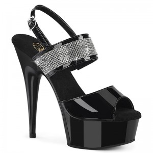 Black Pleaser Delight-639 Women's Platform Heels Sandals | AU VLIXZCA