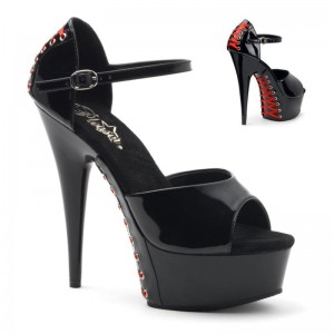 Black Pleaser Delight-660FH Women's Platform Heels Sandals | AUSTRALIA DEVUZ