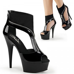 Black Pleaser Delight-690 Women's Platform Heels Sandals | AU CFLTMHW