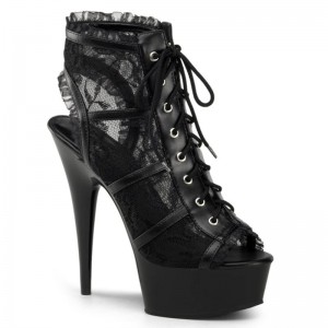 Black Pleaser Delight-696LC Women's Heels Boots | AU PFKNAOM