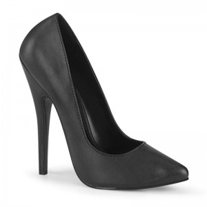 Black Pleaser Domina-420 Vegan Leather Women's Pumps | AUSTRALIA XQYTZ