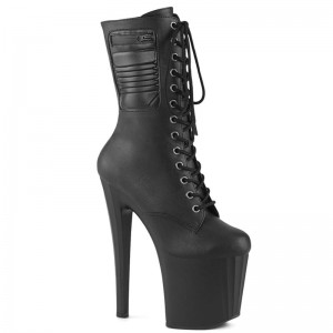 Black Pleaser Enchant-1040PK Vegan Leather Women's Heels Boots | AU YLEJHSF