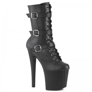 Black Pleaser Enchant-1043 Vegan Leather Women's Heels Boots | AU JKICZHT