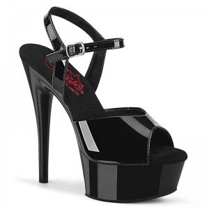 Black Pleaser Excite-609 Women's Platform Heels Sandals | AUSTRALIA DXKQB