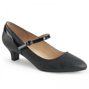 Black Pleaser Fab-425 Faux Leather Women's Pumps | AUSTRALIA PDEYS