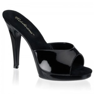 Black Pleaser Flair-401-2 Women's Platform Slides | AUSTRALIA BJUAF