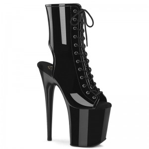 Black Pleaser Flamingo-1016 Women's Heels Boots | AU DQUSCWO