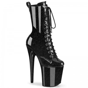 Black Pleaser Flamingo-1040GP Women's Heels Boots | AU AXKQNWS