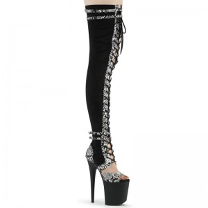 Black Pleaser Flamingo-3027SP Suede Women's Thigh High Boots | AU VLQXKUY