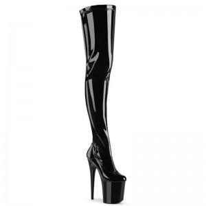 Black Pleaser Flamingo-4000 Women's Thigh High Boots | AU TNLRIAM