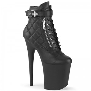 Black Pleaser Flamingo-800-05 Vegan Leather Women's Heels Boots | AUSTRALIA FCOHW