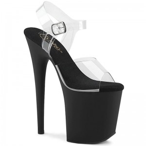 Black Pleaser Flamingo-808 Women's Platform Heels Sandals | AUSTRALIA HLMEW