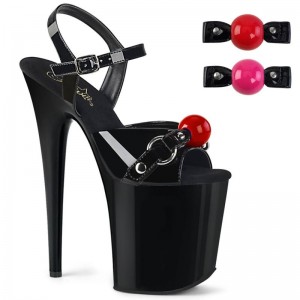 Black Pleaser Flamingo-809GB Women's Platform Heels Sandals | AUSTRALIA LFHWX