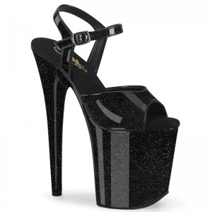 Black Pleaser Flamingo-809GP Women's Platform Heels Sandals | AUSTRALIA CNURG